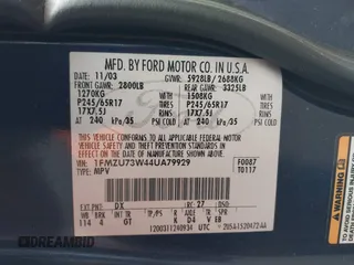 2004 Ford Explorer XLT z VIN 1FMZU73W44UA79929, wystawiony jako IAAI lot #41612541 z przebiegiem 142 867 mil mil oraz . Historia ofert i sprzedaży dostępna na DreamBid. Obrazek 9.