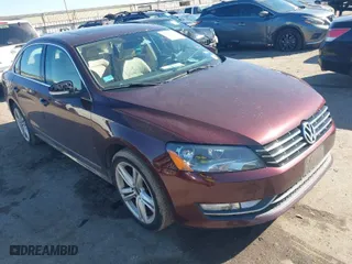 2012 Volkswagen Passat TDI SEL Premium with VIN 1VWCN7A33CC109424, listed as a IAAI auction lot 41388359 with 102,476 mi miles. Bid and sale history available at carsss.com. Image 1.