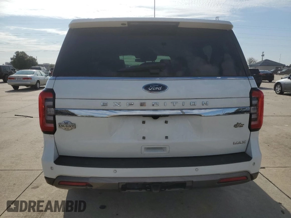 2023 Ford Expedition Max King Ranch z VIN 1FMJK1P83PEA01832, wystawiony jako Copart lot #75518404 z przebiegiem 59 474 mil mil oraz Szkoda całkowita • Salvage title. Historia ofert i sprzedaży dostępna na DreamBid. Obrazek 6.