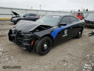 2023 Dodge Charger Police with VIN 2C3CDXKG9PH613507, listed as a Copart auction lot 44656045 with 15,746 mi miles and Salvage Title. Bid and sale history available at carsss.com. Image 1.