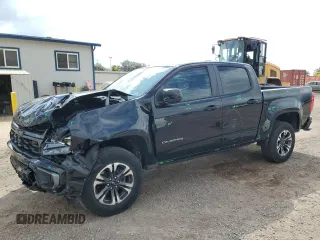 2021 Chevrolet Colorado 2WD Z71 with VIN 1GCGSDEN2M1280928, listed as a Copart auction lot 54603665 with 26,278 mi miles and Salvage title. Bid and sale history available at DreamBid. Image 1.