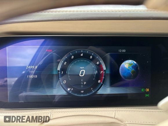 2018 Mercedes-Benz S 560 Maybach with VIN WDDUX8GB1JA363413, listed as a Copart auction lot 80050514 with 118,315 mi miles and Clean Title. Bid and sale history available at DreamBid. Image 9.
