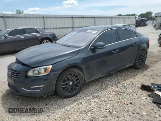 2014 Volvo S60 T6 with VIN YV1902FH9E2281527, listed as a Copart auction lot 60855454 with 0 mi miles and Salvage Title. Bid and sale history available at carsss.com. Image 1.