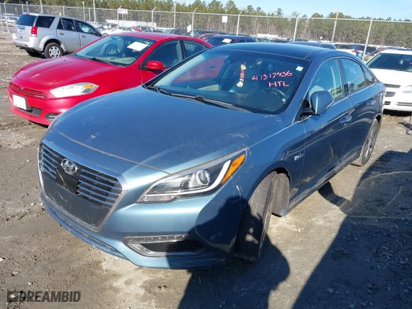 2016 Hyundai Sonata Hybrid Limited with VIN KMHE34L15GA008247, listed as a IAAI auction lot 41317456 with 1 mi miles. Bid and sale history available at carsss.com. Image 16.