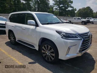 2019 Lexus LX with VIN JTJHY7AX4K4292213, listed as a Copart auction lot 66082974 with 0 mi miles and Salvage Title. Bid and sale history available at carsss.com. Image 4.