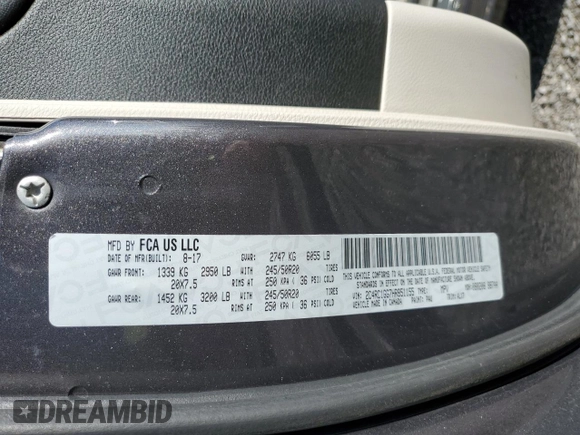 2017 Chrysler Pacifica Limited z VIN 2C4RC1GG7HR851155, wystawiony jako Copart lot #52195685 z przebiegiem 83 060 mil mil oraz Szkoda całkowita • Salvage title. Historia ofert i sprzedaży dostępna na DreamBid. Obrazek 13.