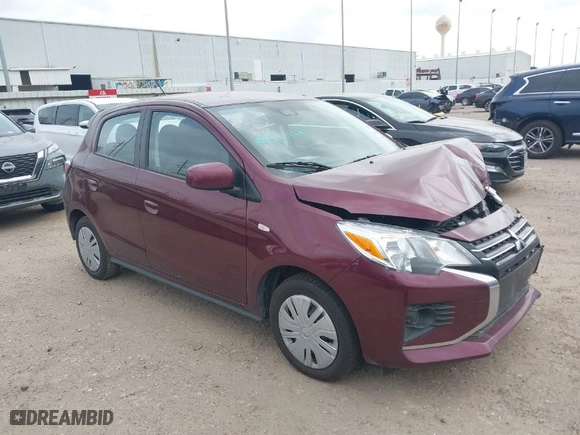2024 Mitsubishi Mirage ES with VIN ML32AUHJ4RH026788, listed as a IAAI auction lot 41942174 with 3,572 mi miles. Bid and sale history available at carsss.com. Image 1.