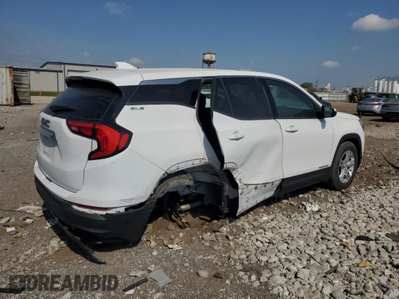 2020 GMC Terrain SLE with VIN 3GKALMEV1LL157586, listed as a Copart auction lot 56943315 with 38,118 mi miles and Salvage title. Bid and sale history available at DreamBid. Image 3.