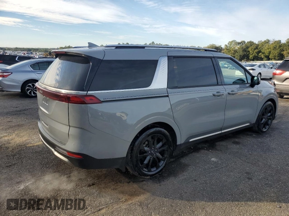 2023 Kia Carnival SX with VIN KNDNE5H36P6211360, listed as a Copart auction lot 88350205 with 52,145 mi miles and Salvage Title. Bid and sale history available at carsss.com. Image 3.