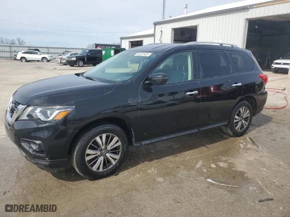 2019 Nissan Pathfinder S with VIN 5N1DR2MMXKC579740, listed as a Copart auction lot 48232405 with 146768 miles and Clean Title. Bid and sale history available at carsss.com. Image 1.