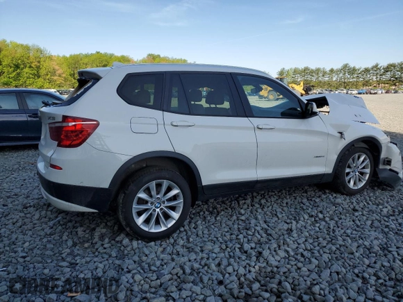 2014 BMW X3 xDrive28i with VIN 5UXWX9C51E0D19627, listed as a Copart auction lot 54874695 with Not Provided miles and Salvage Title. Bid and sale history available at DreamBid. Image 3.