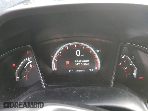 2017 Honda Civic Sedan Si with VIN 2HGFC1E58HH702409, listed as a Copart auction lot 46078665 with 139,226 mi miles and Salvage Title. Bid and sale history available at carsss.com. Image 9.