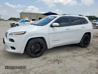 2017 Jeep Cherokee Overland with VIN 1C4PJLJS1HW593048, listed as a Copart auction lot 59571005 with 108,192 mi miles and Salvage title. Bid and sale history available at DreamBid. Image 1.
