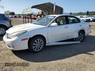 2005 Lexus ES 330 with VIN JTHBA30G255103224, listed as a Copart auction lot 51690245 with 240,143 mi miles and Salvage Title. Bid and sale history available at carsss.com. Image 1.