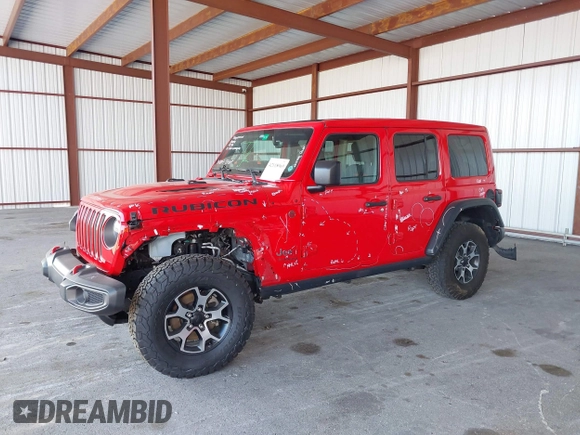 2021 Jeep Wrangler Unlimited Rubicon z VIN 1C4HJXFG8MW785318, wystawiony jako IAAI lot #42118969 z przebiegiem 61 572 mil mil oraz . Historia ofert i sprzedaży dostępna na DreamBid. Obrazek 2.