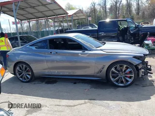2021 Infiniti Q60 Red Sport 400 with VIN JN1FV7LLXMM560314, listed as a IAAI auction lot 41930067 with 47,818 mi miles and . Bid and sale history available at DreamBid. Image 14.
