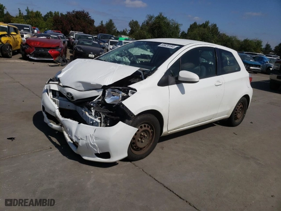 2014 Toyota Yaris L with VIN JTDJTUD39ED597169, listed as a Copart auction lot 65620184 with 0 mi miles and Salvage Title. Bid and sale history available at carsss.com. Image 1.