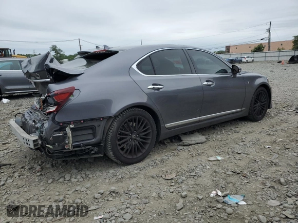 2013 Lexus LS 460 with VIN JTHCL5EF9D5018860, listed as a Copart auction lot 62862525 with 85,094 mi miles and Salvage title. Bid and sale history available at DreamBid. Image 3.