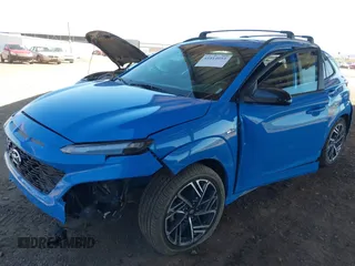 2022 Hyundai Kona N Line with VIN KM8K33A36NU824980, listed as a IAAI auction lot 41814053 with 1 mi miles. Bid and sale history available at carsss.com. Image 6.