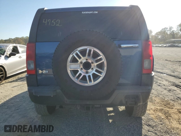 2006 Hummer H3 with VIN 5GTDN136468286608, listed as a Copart auction lot 76118354 with 247,067 mi miles and Salvage Title. Bid and sale history available at carsss.com. Image 6.
