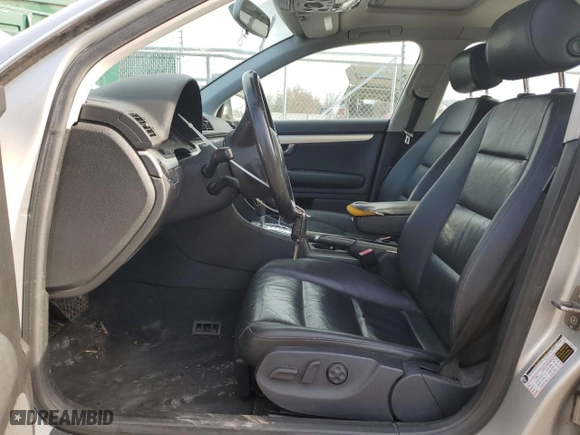 2007 Audi A4 2.0T with VIN WAUDF78E37A021791, listed as a Copart auction lot 42411465 with 127,546 mi miles and Clean Title. Bid and sale history available at carsss.com. Image 7.
