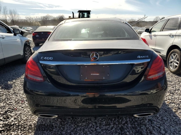 2015 Mercedes-Benz C-Class C 400 with VIN 55SWF6GB1FU009771, listed as a Copart auction lot 47620195 with 84,311 mi miles and Salvage Title. Bid and sale history available at carsss.com. Image 6.