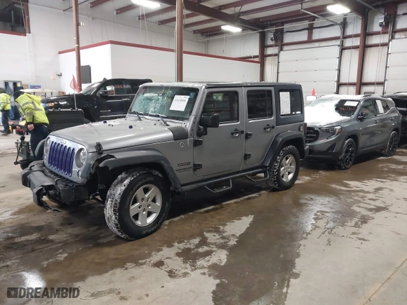 2017 Jeep Wrangler Unlimited Sport with VIN 1C4BJWDG5HL551406, listed as a IAAI auction lot 41618566 with 87,634 mi miles. Bid and sale history available at carsss.com. Image 18.