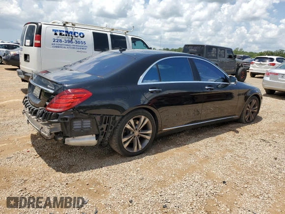 2014 Mercedes-Benz S 550 with VIN WDDUG8FB2EA049356, listed as a Copart auction lot 61553375 with 185,553 mi miles and Salvage title. Bid and sale history available at DreamBid. Image 3.