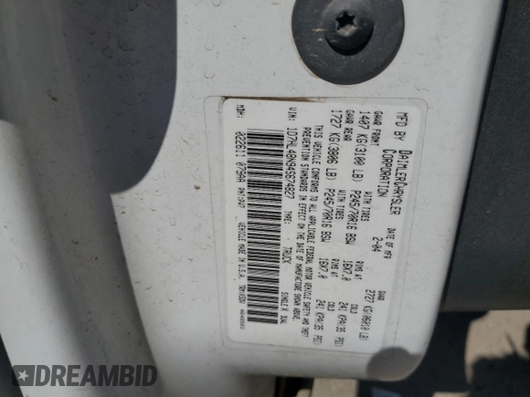 2004 Dodge Dakota SLT z VIN 1D7HL48N94S674827, wystawiony jako Copart lot #72969214 z przebiegiem 248 387 mil mil oraz Szkoda całkowita • Salvage title. Historia ofert i sprzedaży dostępna na DreamBid. Obrazek 12.