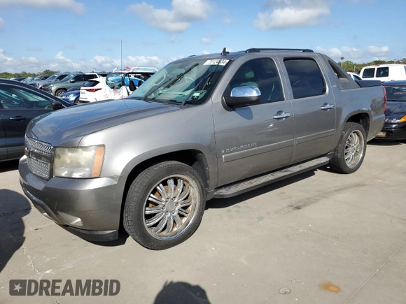 2008 Chevrolet Avalanche LTZ with VIN 3GNFK12398G261286, listed as a Copart auction lot 75124334 with Not Provided miles and Salvage Title. Bid and sale history available at DreamBid. Image 1.