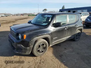 2016 Jeep Renegade Sport with VIN ZACCJAAT0GPD40732, listed as a Copart auction lot 47465225 with 127,083 mi miles and Non Repairable. Bid and sale history available at carsss.com. Image 1.