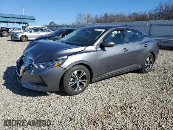 2023 Nissan Sentra SV with VIN 3N1AB8CV5PY221164, listed as a Copart auction lot 89116835 with 6,869 mi miles and Salvage Title. Bid and sale history available at carsss.com. Image 1.