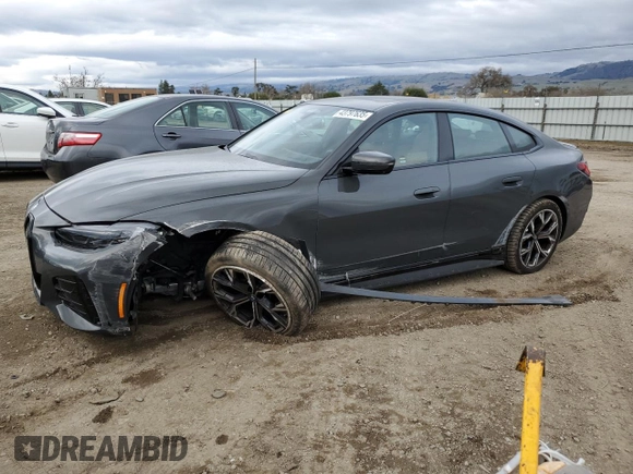 2022 BMW i4 eDrive40 z VIN WBY73AW08NFM60741, wystawiony jako Copart lot #43797635 z przebiegiem 24 051 mil mil oraz Szkoda całkowita • Salvage title. Historia ofert i sprzedaży dostępna na DreamBid. Obrazek 1.