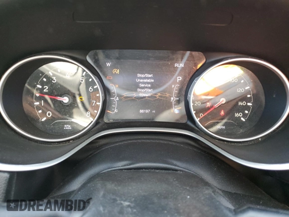 2020 Jeep Compass Latitude with VIN 3C4NJCBB3LT129392, listed as a Copart auction lot 46536425 with 86,197 mi miles and Salvage Title. Bid and sale history available at carsss.com. Image 9.