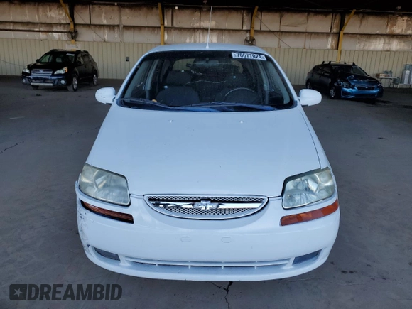 2008 Chevrolet Aveo LS with VIN KL1TD66638B019522, listed as a Copart auction lot 78677024 with 141,202 mi miles and Salvage Title. Bid and sale history available at DreamBid. Image 5.