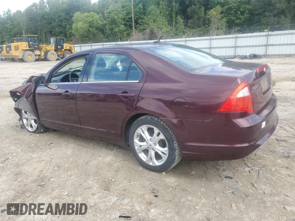 2012 Ford Fusion SE with VIN 3FAHP0HA1CR353479, listed as a Copart auction lot 59677935 with 27,727 mi miles and Salvage title. Bid and sale history available at DreamBid. Image 2.