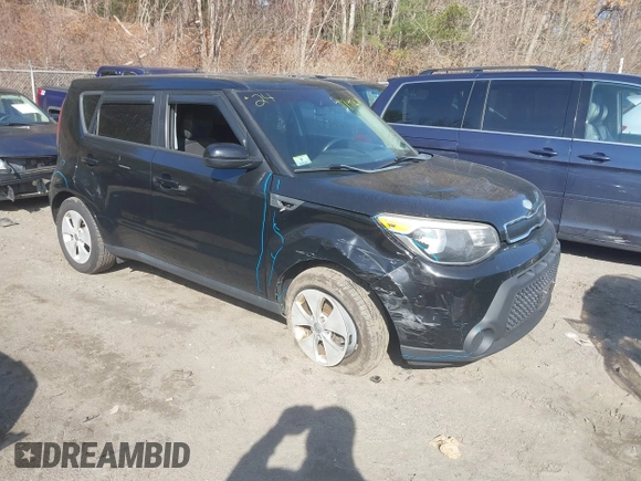 2014 Kia Soul with VIN KNDJN2A26E7723304, listed as a IAAI auction lot 41742670 with 96,958 mi miles. Bid and sale history available at carsss.com. Image 1.