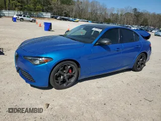 2018 Alfa Romeo Giulia Ti with VIN ZARFAECN9J7596879, listed as a Copart auction lot 50637545 with 44,464 mi miles and Salvage title. Bid and sale history available at DreamBid. Image 1.