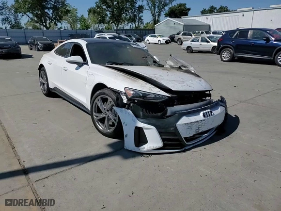 2024 Audi e-tron GT Premium Plus with VIN WAUFJBFW6R7002867, listed as a Copart auction lot 65195534 with 0 mi miles and Salvage Title. Bid and sale history available at carsss.com. Image 10.