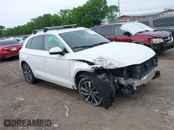2021 Audi Q5 Premium Plus with VIN WA1BAAFY4M2119148, listed as a IAAI auction lot 42177607 with 68,481 mi miles and . Bid and sale history available at DreamBid. Image 14.
