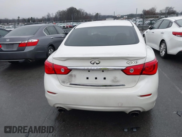 2017 Infiniti Q50 2.0t with VIN JN1CV7AP0HM641062, listed as a IAAI auction lot 41380194 with 114,813 mi miles and . Bid and sale history available at DreamBid. Image 16.