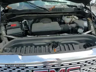 2021 GMC Sierra 1500 Denali with VIN 1GTU9FEL1MZ252967, listed as a Copart auction lot 58204675 with 34,686 mi miles and Salvage title. Bid and sale history available at DreamBid. Image 15.