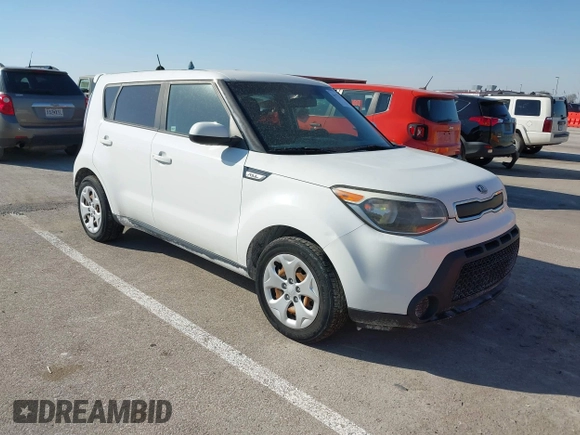 2015 Kia Soul with VIN KNDJN2A22F7152413, listed as a IAAI auction lot 41772573 with 222,935 mi miles. Bid and sale history available at carsss.com. Image 1.