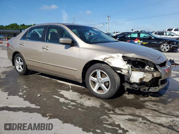 2005 Honda Accord EX with VIN 1HGCM56795A020222, listed as a Copart auction lot 55426085 with 167,997 mi miles and Salvage Title. Bid and sale history available at DreamBid. Image 4.