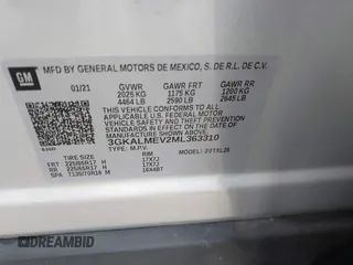 2021 GMC Terrain SLE with VIN 3GKALMEV2ML363310, listed as a IAAI auction lot 42167450 with 48,032 mi miles and . Bid and sale history available at DreamBid. Image 9.