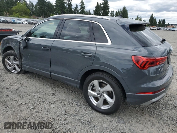 2020 Audi Q3 Premium with VIN WA1AECF31L1002342, listed as a Copart auction lot 60729665 with 29,154 mi miles and Salvage title. Bid and sale history available at DreamBid. Image 2.