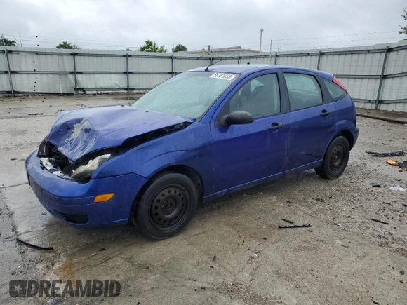 2005 Ford Focus S with VIN 3FAFP37N35R156460, listed as a Copart auction lot 58781635 with 231,066 mi miles and Salvage title. Bid and sale history available at DreamBid. Image 1.