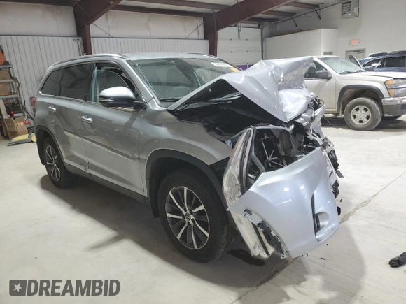 2019 Toyota Highlander SE with VIN 5TDJZRFH0KS579924, listed as a Copart auction lot 50579055 with 89,846 mi miles and Salvage Title. Bid and sale history available at carsss.com. Image 4.