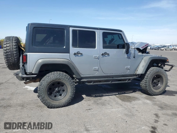2014 Jeep Wrangler Unlimited Rubicon X with VIN 1C4BJWFG2EL308077, listed as a Copart auction lot 54439265 with 160,746 mi miles and Salvage title. Bid and sale history available at DreamBid. Image 3.