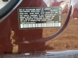 2012 Volkswagen Passat SE z VIN 1VWBP7A32CC092072, wystawiony jako Copart lot #83381494 z przebiegiem 259 949 mil mil oraz Szkoda całkowita • Salvage title. Historia ofert i sprzedaży dostępna na DreamBid. Obrazek 12.